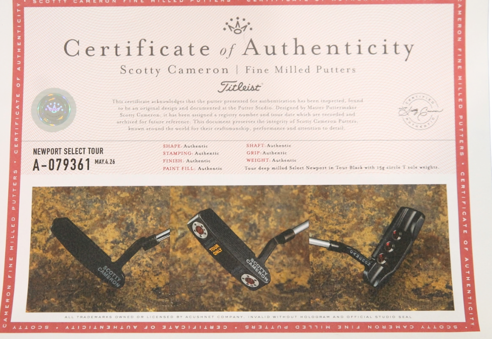 Scotty Cameron Circle T Newport Select Black 35"