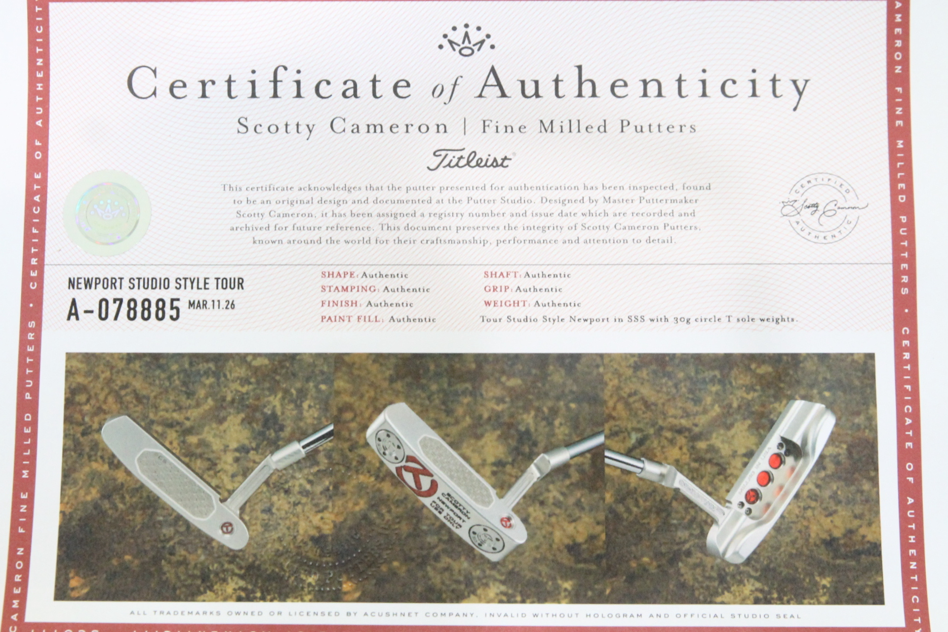 Scotty Cameron Circle T Studio Style Newport 34"