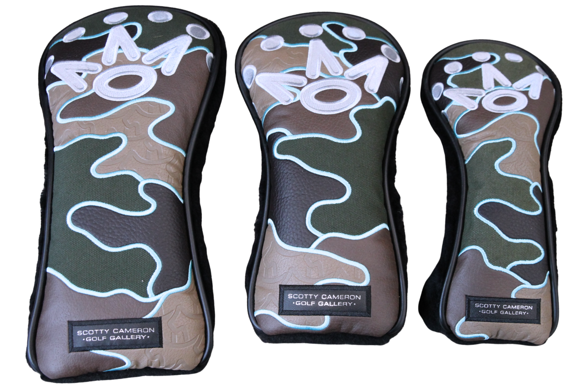 Scotty Cameron Gallery Exclusive Tiffany Camo Crown Headcover Set
