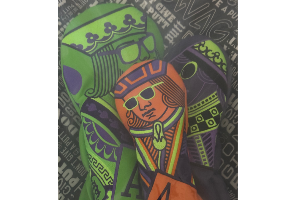 Swag Golf "Mardi Gras" Wood Cover Set "Saks Exclusive"