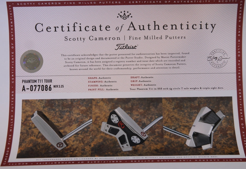 Scotty Cameron Circle T Phantom T11 35"