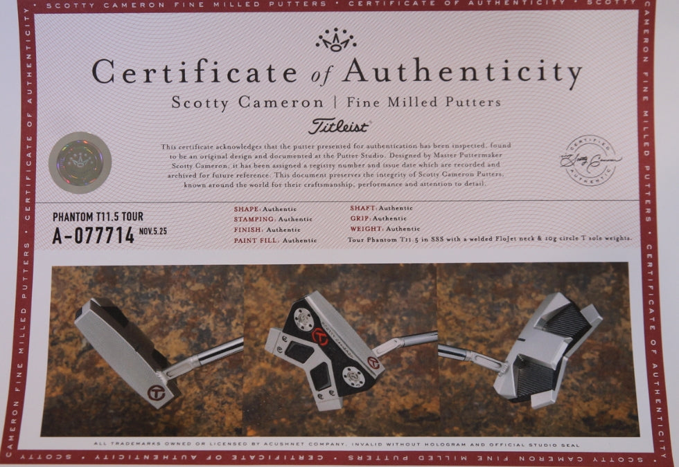 Scotty Cameron Circle T Phantom T11.5 35"