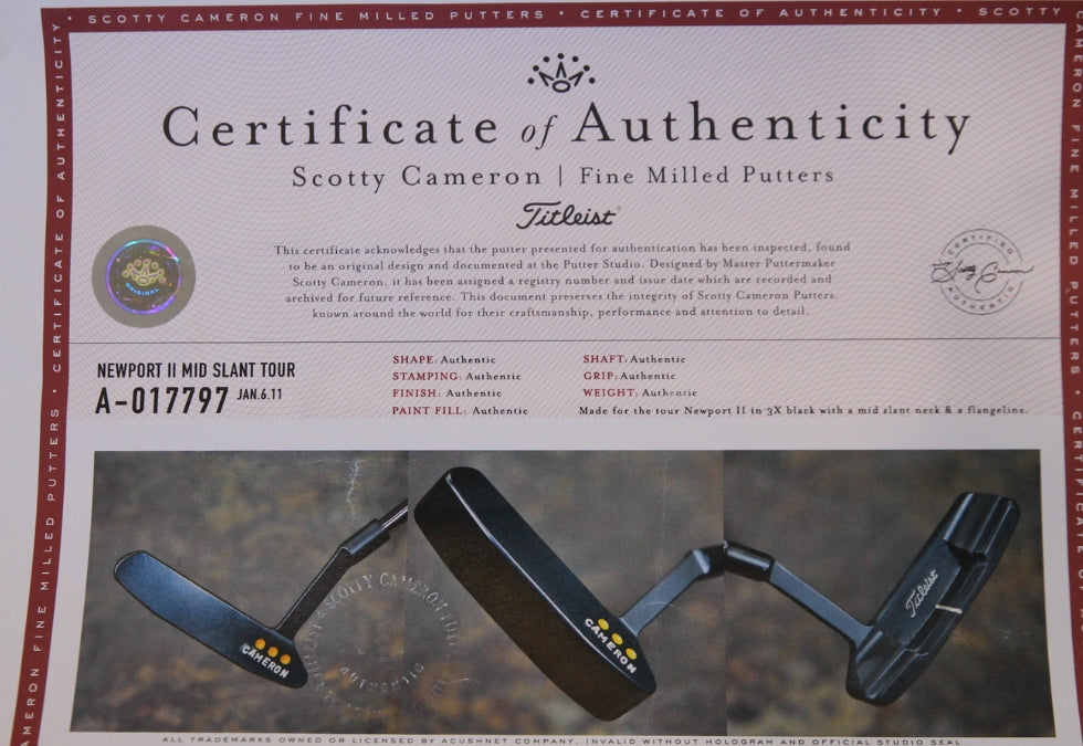 Scotty Cameron Tour Newport 2 Midslant 35.5"