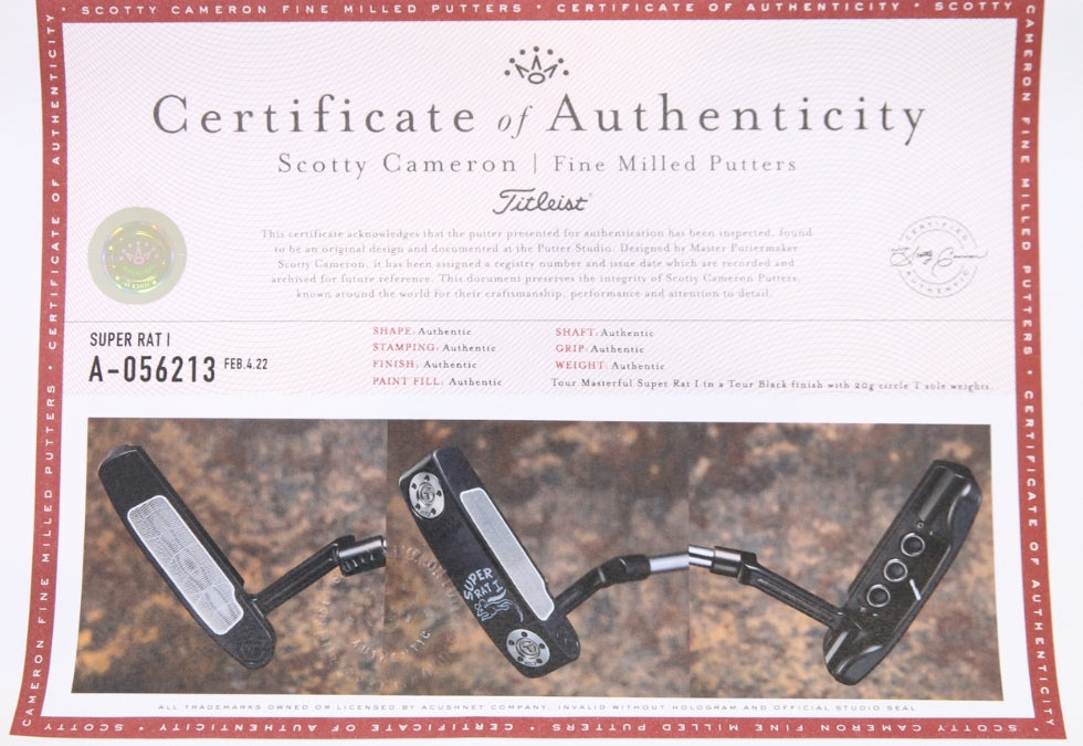 Scotty Cameron Circle T Black Super Rat 1 34"