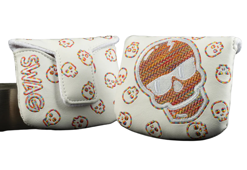 Swag Golf's "HERRINGBONE SKULL" Mallet Cover