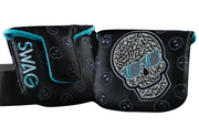 Swag Golf's "BLACK & AQUA ELEPHANT SKULL" Mallet Cover