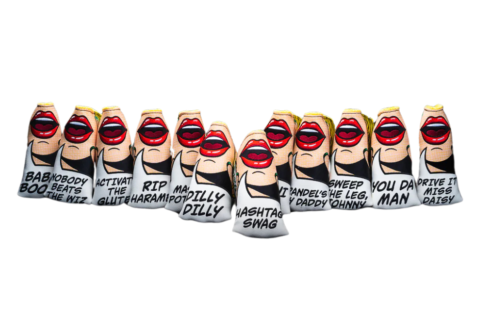 Swag Golf's "Swagatha Banned Phrases" Blade Cover "Mashed Potatoes" Version