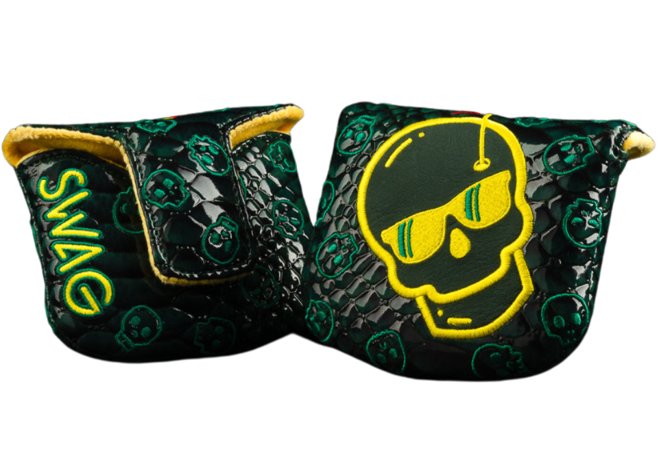 Swag Golf's "Emerald Augusta Skull" Mallet Cover