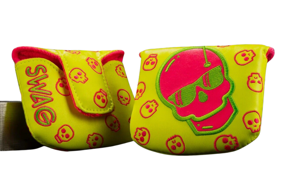 Swag Golf's "Swagenta Augusta Skull" Mallet Cover
