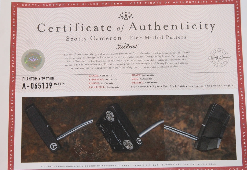 Scotty Cameron Circle T Phantom T9 34"