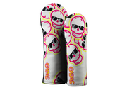 Neon Yellow & Pink Falling Skulls Wood Cover Set