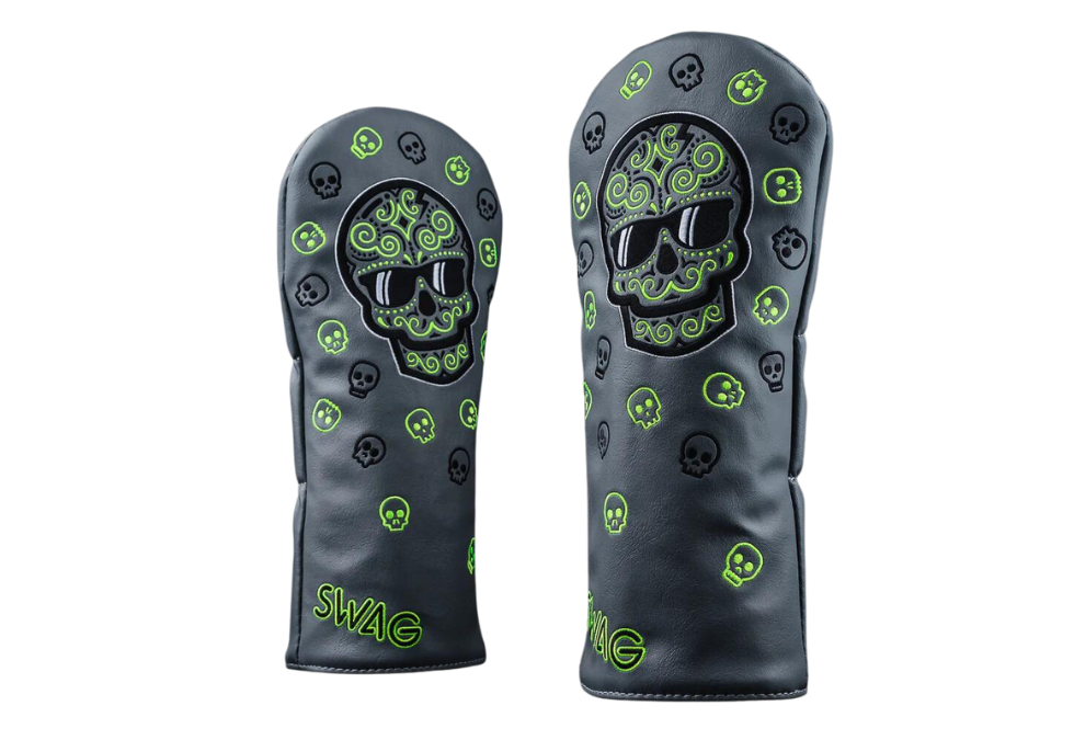Swag Golf "Sugar Skull Gray and Green" Driver Headcover