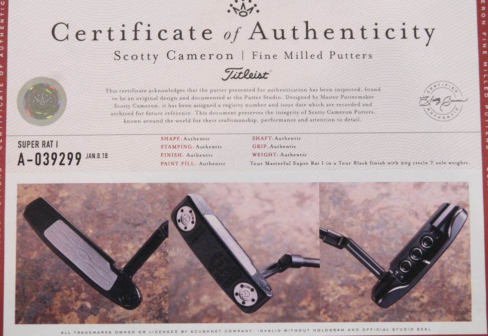 Scotty Cameron Circle T Black Super Rat 1 34"