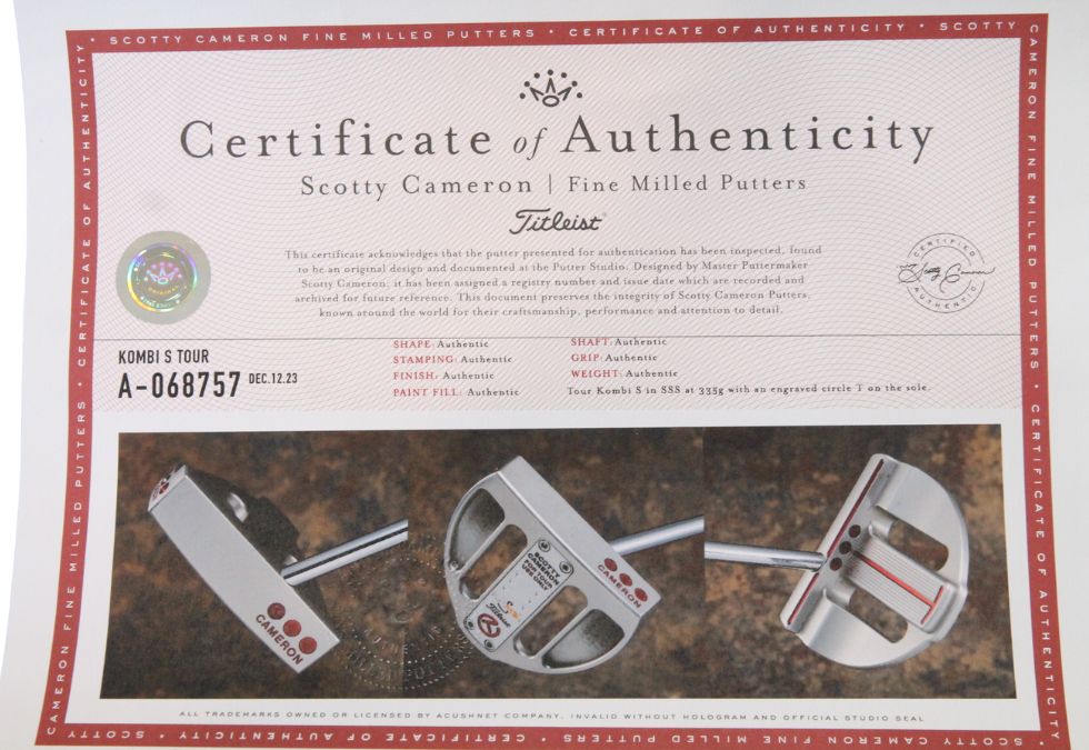 Scotty Cameron Circle T Kombi S CS 33"