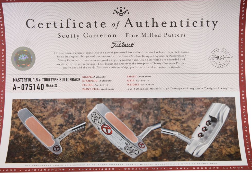 Scotty Cameron Circle T Buttonback Masterful 1.5+ 34"