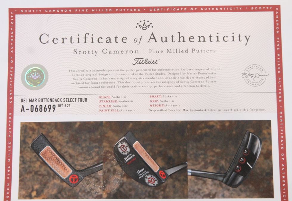 Scotty Cameron Circle T Del Mar Black Buttonback 35"