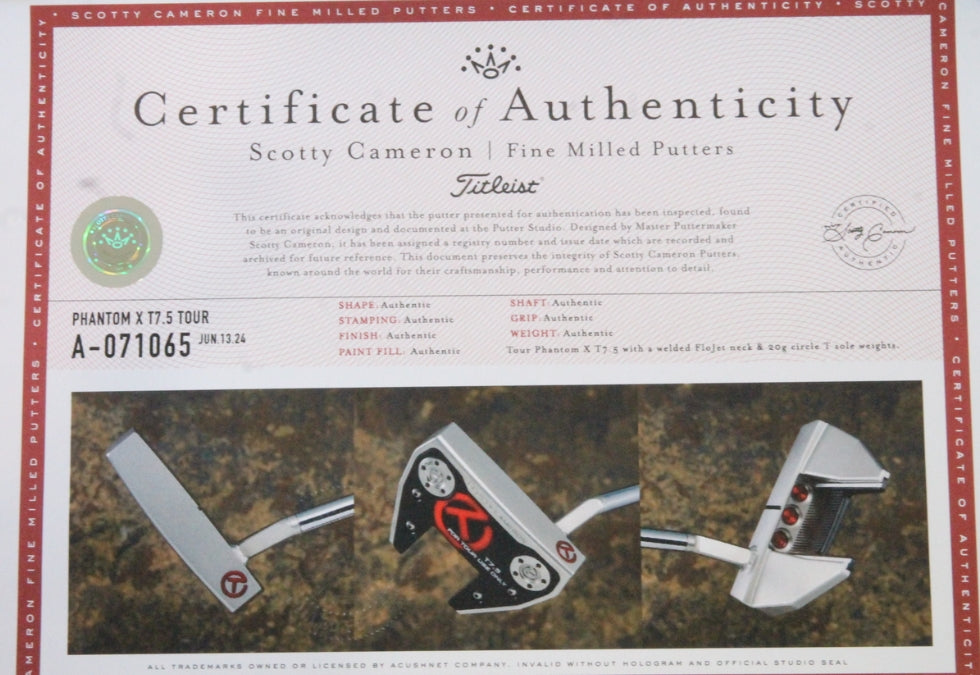 Scotty Cameron Circle T Phantom T7.5 34"