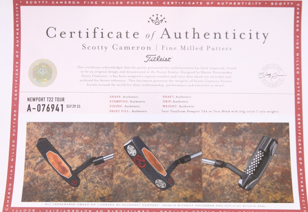 Scotty Cameron Circle T T22 TNP 35"