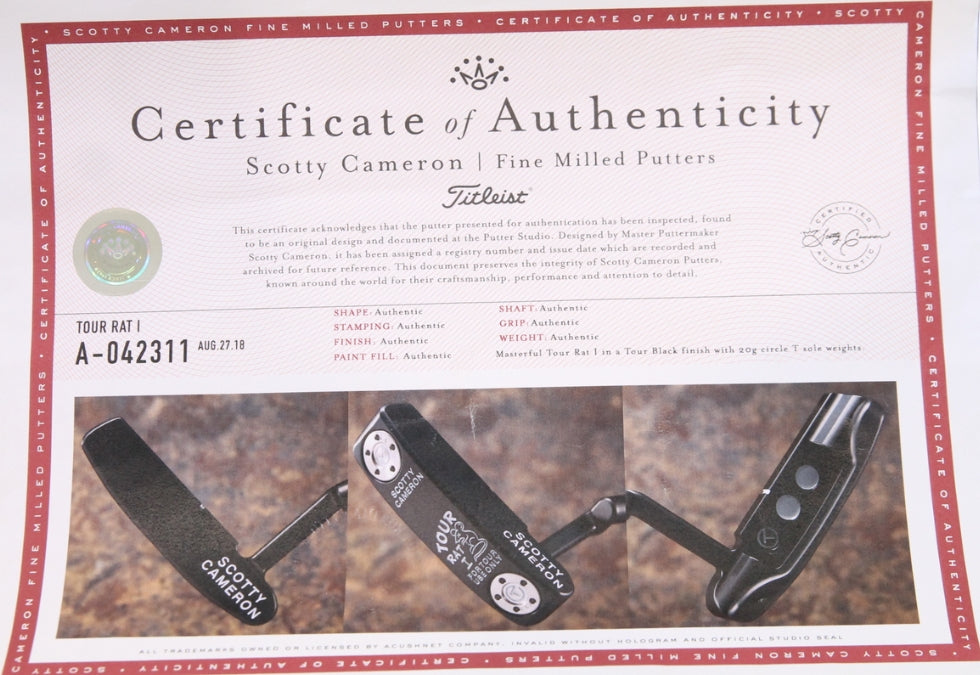 Scotty Cameron Circle T Black Tour Rat 1 33.5"