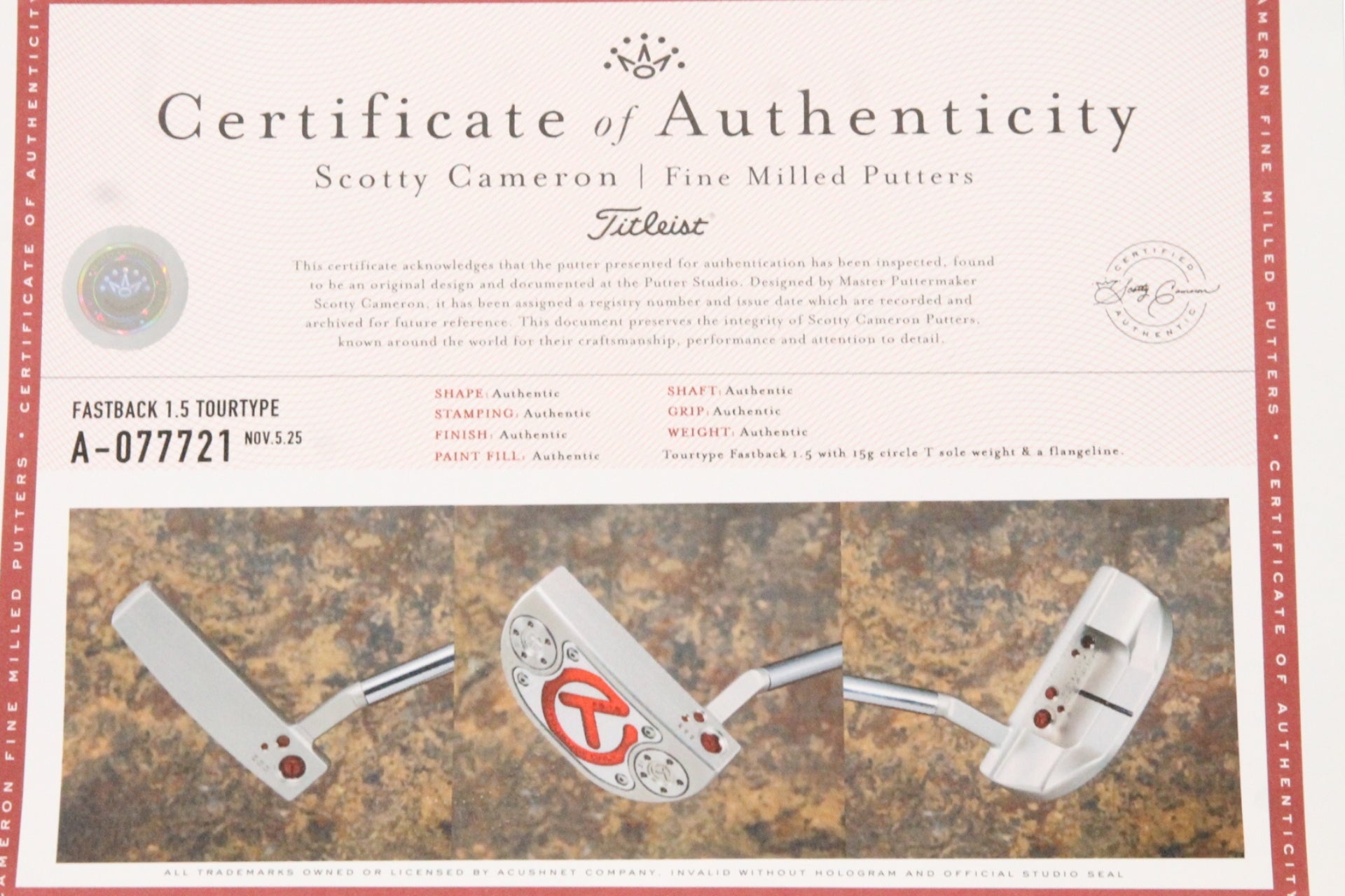 Scotty Cameron Circle T Fastback 1.5 34"