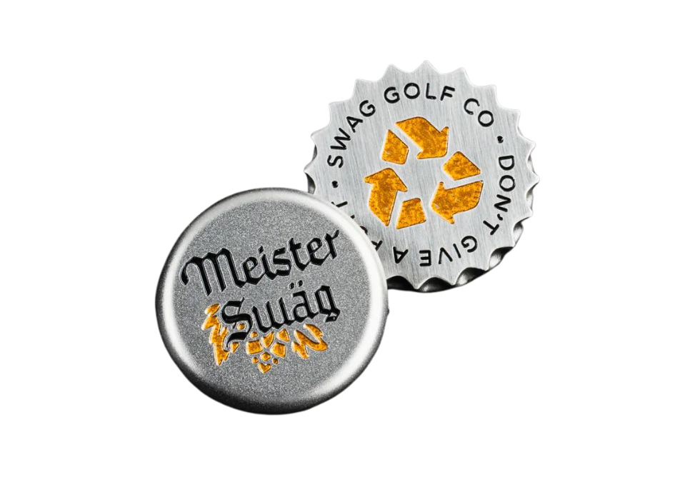 Swag Golf's "MEISTER SWÄG BALL MARKER"