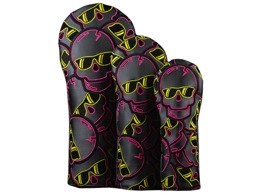 Yellow & Pink Stacked Skulls 2.0 Wood Cover Set