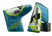 Swag Golf's "AQUA & SILVER BIG SKULL" Blade Cover