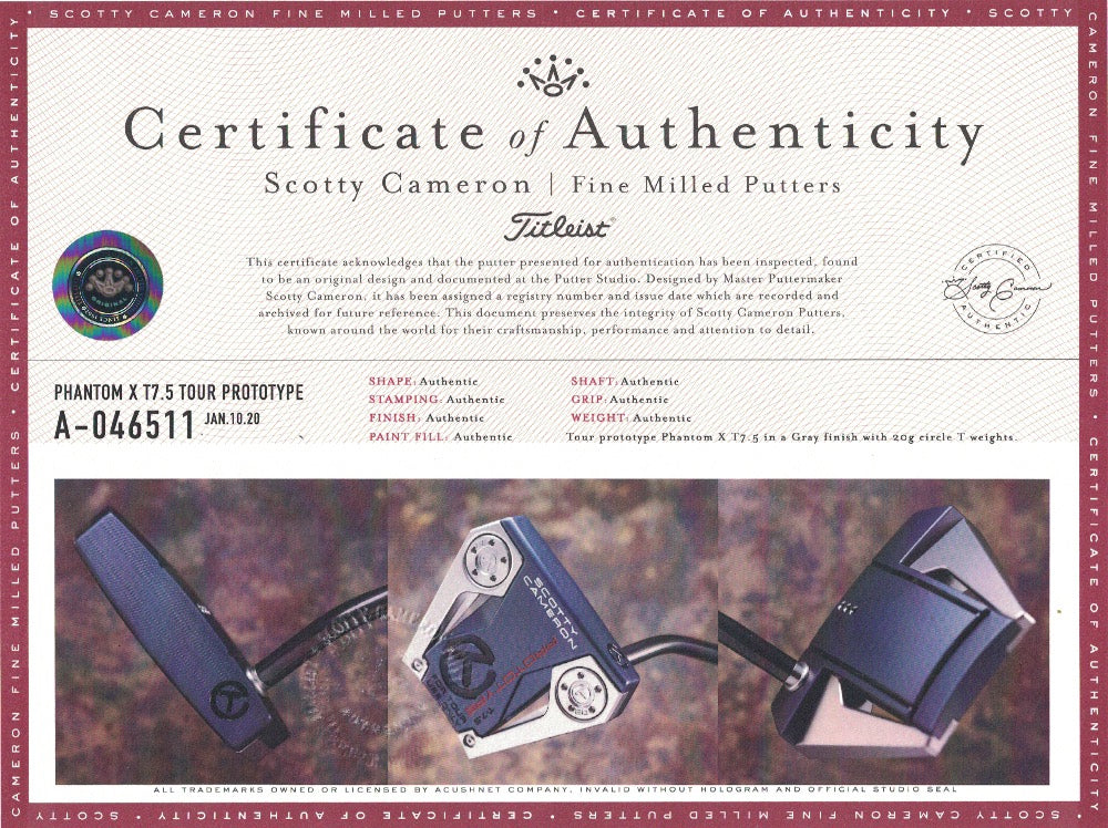 Scotty Cameron Circle T Prototype Phantom T-7.5 33"