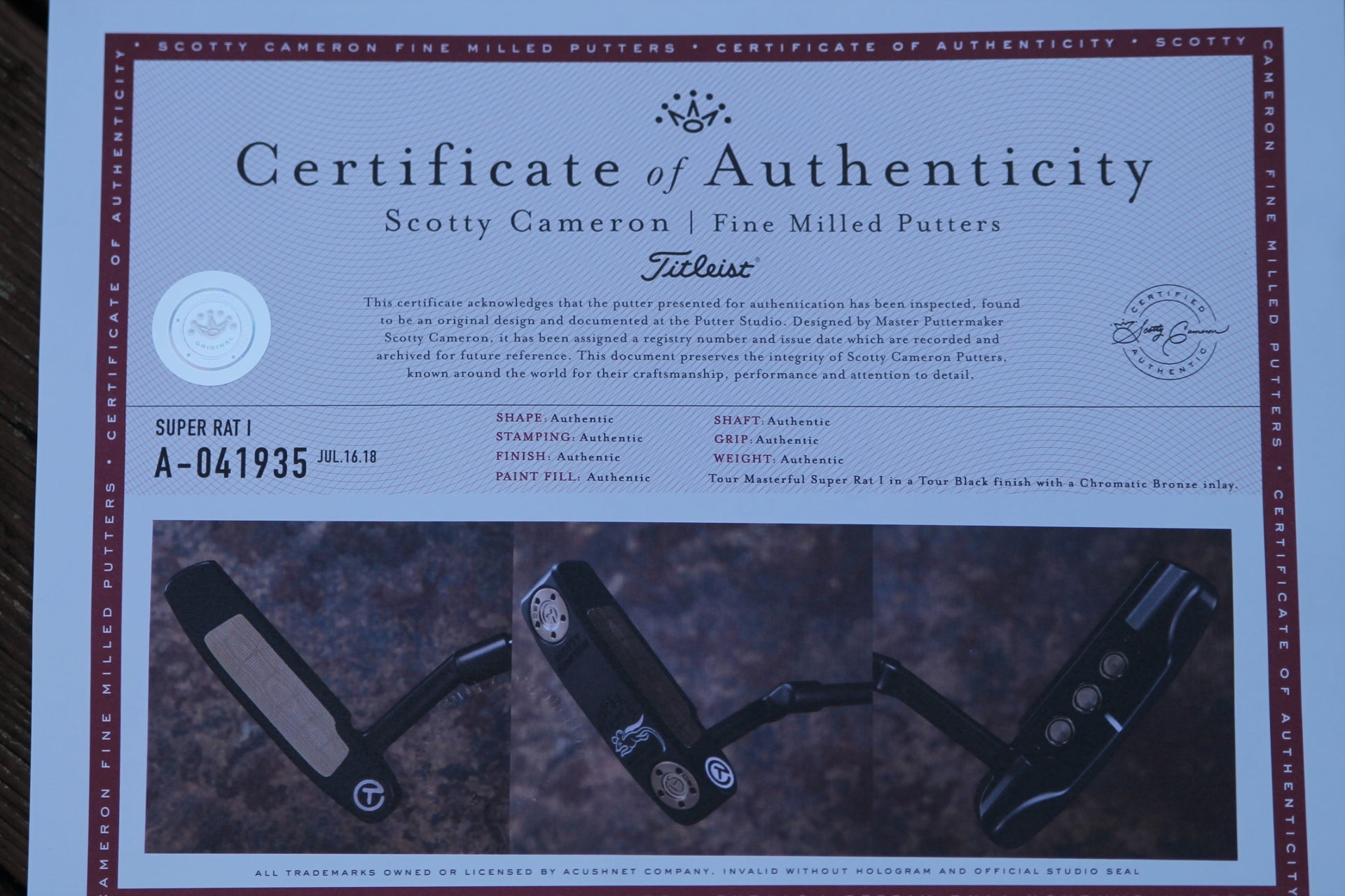 Scotty Cameron Circle T Masterful Super Rat 1 34"