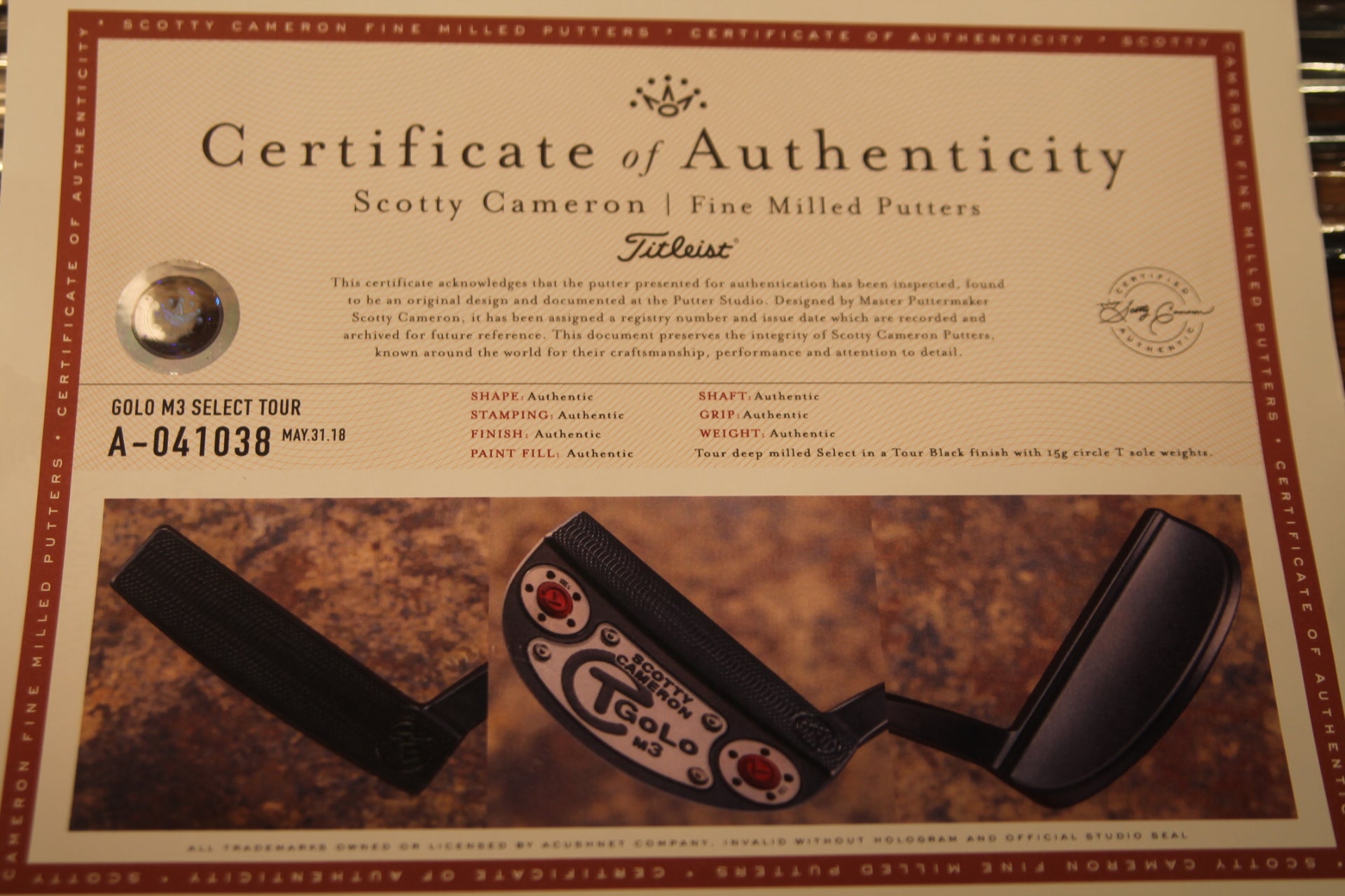 Scotty Cameron Circle T GoLo M3 35"