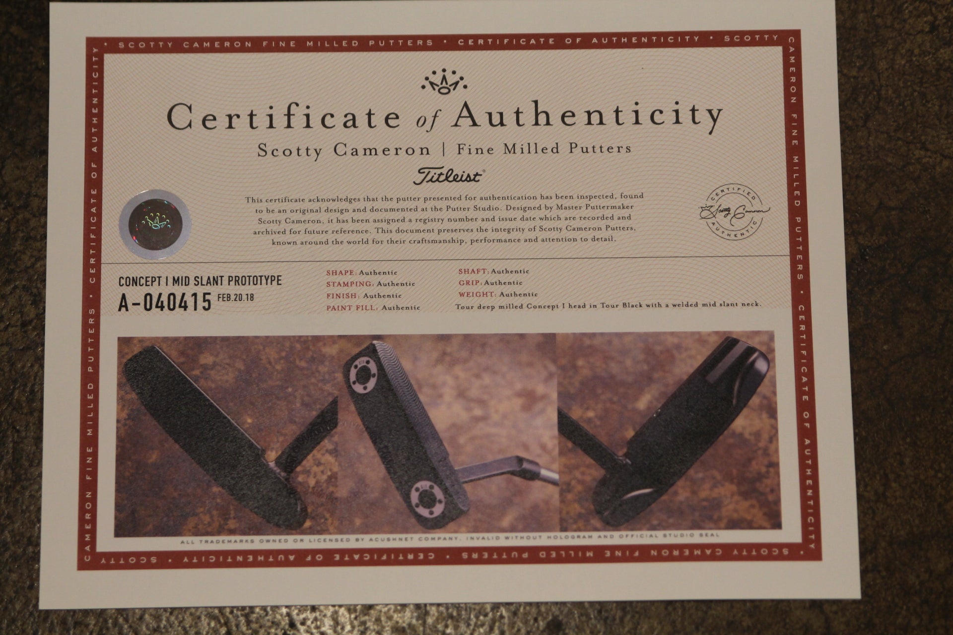 Scotty Cameron Circle T RAT Proto Concept 1 35"