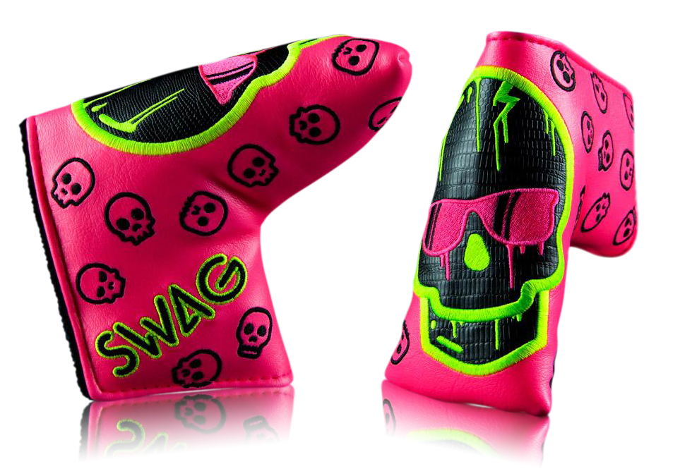 Swag Golf "Neon Pink Dripping Skull" Headcover