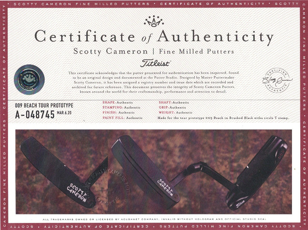 Scotty Cameron Circle T 009 Black 34"