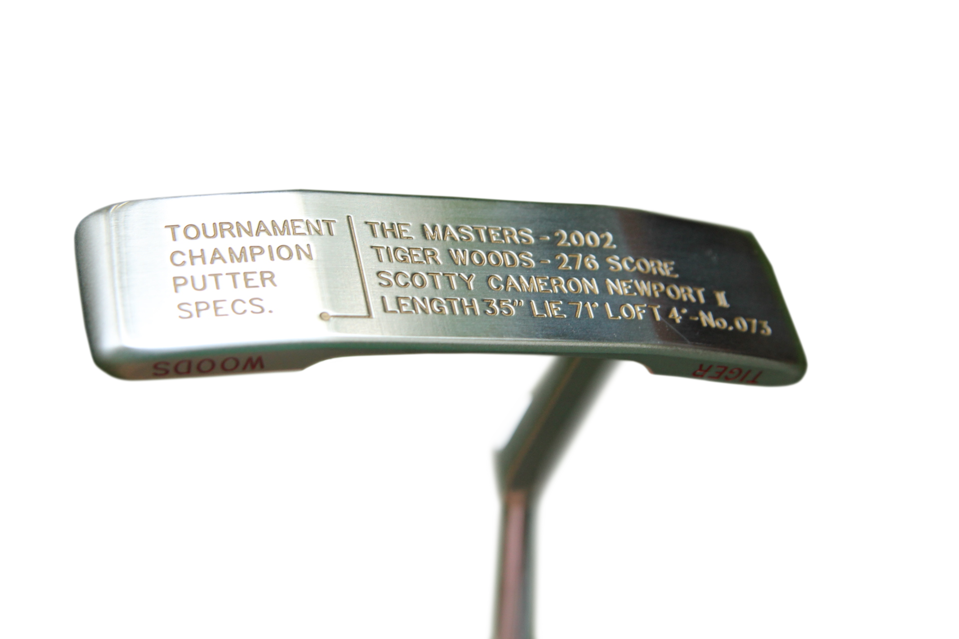 Scotty Cameron 2002 Tiger Masters Victory Putter 35"