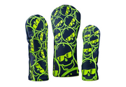 Swag Golf "BLUE WAVE CONCENTRIC SKULLS WOOD COVER SET" Wood Cover Set