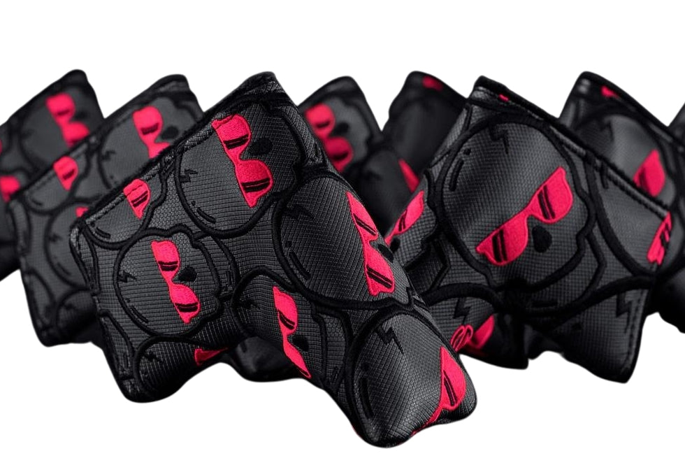 Swag Golf "Azalea Pink Concentric Skulls" Blade Headcover